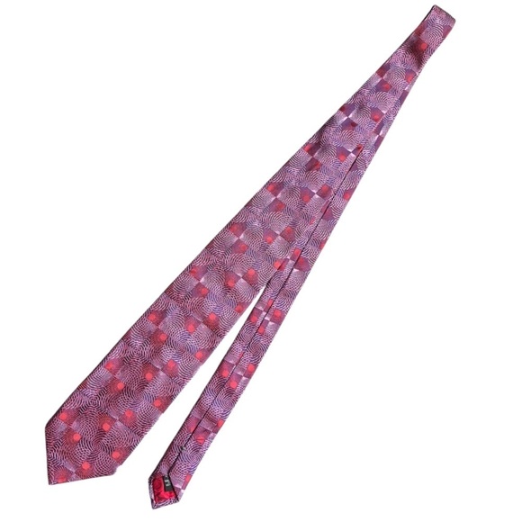 PAUL SMITH Metallic Baroque Silk Geometric Pattern Tie Made in Italy - Picture 2 of 7